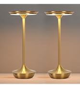 Cordless Table Lamp Set of 2,Portable Rechargeable 6000mAh Outdoor LED Table Lamps,3 Color Steple...