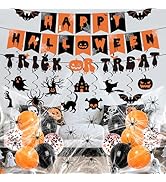 DMIGHT Halloween Decorations Kit –Hanging Swirls, Banners, Balloons, 333 Sq.Ft Cobwebs Halloween ...