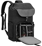 CADeN Camera Backpack Canvas Camera Bag for DSLR/SLR Mirrorless Camera with 15.6 inches Laptop Co...