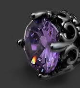 KZZENKI Purple and Black Earrings for Women Men, Retro Cubic Zirconia Stud Earrings Stainless Ste...