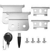 2 Pack Replacement T-Blades Compatible with Andis T-Outliners GTO,GO and SLS Trimmers,Silver