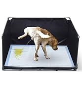 Dog Litter Box Indoor for Medium Dogs,Pee Pad Holder with High Walls(34.64"*28.34"*17.72"),No-Spi...