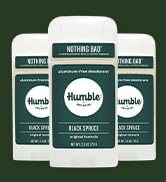 Humble Aluminum-Free Deodorant for Women & Men, Black Spruce - Clean & Fresh Natural Deodorant St...
