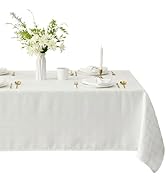 Newbridge Paige Contemporary Spring and Easter Woven Block Pattern Fabric Tablecloth, 52 x 70 Inc...