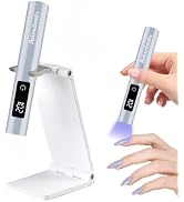 Asimebesty UV Light for Gel Nails, Mini UV Nail Lamp Hand held with Stand, Portable Small Nail Dr...