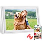 15.6 Inch WiFi Digital Photo Frame, Frameo Electronic Photo Frame with Smart Calendar Schedule Ma...