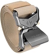 JUKMO Tactical Belt, Military Hiking Rigger 1.5" Nylon Web Work Belt with Heavy Duty Quick Releas...