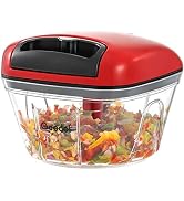 Manual Food Chopper, Hand Pull String Onion Chopper Easy to Clean, Manual Food Processor Vegetabl...