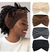 IVARYSS Extra Wide Headbands for Women Non-Slip, 7'' Large Twist Knotted Stretchy Wraps Head Band...