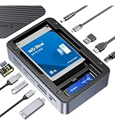 ORICO 12-in-1 USB C Hub with M.2 + SATA 2.5”/3.5” SSD/HDD Enclosure, USB C to HDMI Adapter 4K@60H...