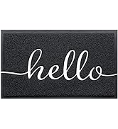 BeneathYourFeet Door Mat (30"x17.5",Black), Durable Welcome Mat Low Profile Floor Mat Front Doorm...
