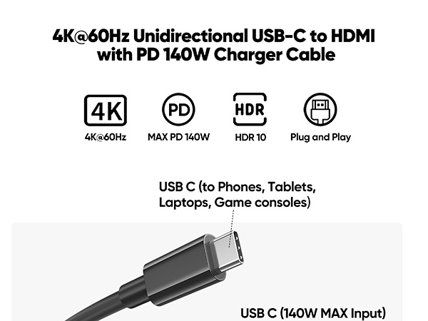 usb c to hdmi with charging port