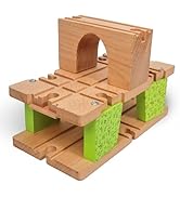 3 Level Wooden Bridge and Train Tunnel -Zany Trains - Toxic Turnpike - Viaduct Arch Bridge - Wood...