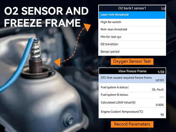 O2 SENSOR AND FREEZE FRAME