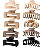 10 PCS 4.4" Large Hair Clips FDBJulyy Hair Clips for Girls,2 Styles 5 Colors 10 Pack Strong Hold ...