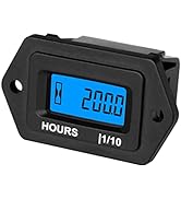 NInE-ROnG Digital LCD DC 9V to 65V Hour Meter with Blue Backlight,Waterproof,Data Storage,Use for...