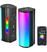 NEEWER Magnetic Handheld Light Wand with APP Control, 360° Full RGB Mini LED Video Light Stick wi...