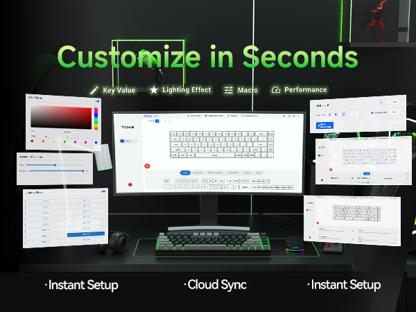 60% wireless mechanical gaming keyboard