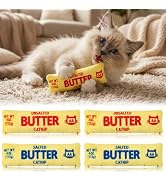 4Pcs Butter Catnip Crinkle Paper Sound Toys for Cat, Catmint Cat Toy Gift | Soft Cotton, Durable ...