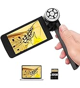 Andonstar AD203 Handheld Digital Microscope, Portable Pocket Microscope with 4 inch Screen for Ki...