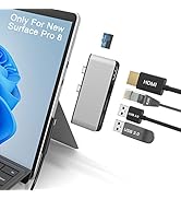 Surface Pro 8 Hub Docking Station with 4K HDMI Adapter+100M Ethernet LAN+ USB 3.0 Port* 2+Micro S...
