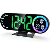 Digital Alarm Clocks with 16 Night Light, Loud Alarm Clock for Heavy Sleepers Adults Teens Kids S...