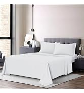 MOONLIGHT20015 King Size Sheets Set - 4 Piece for King Size Bed Hotel Bedding Sheets & Pillowcase...