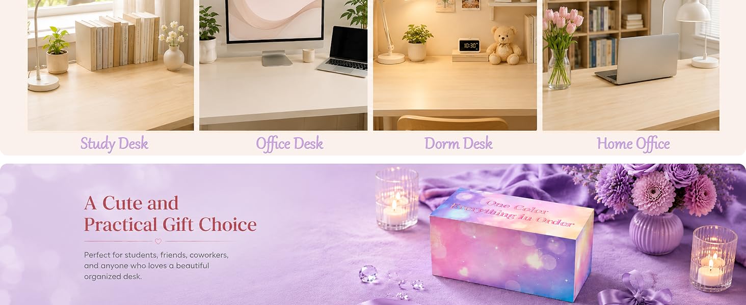 Purple Desk Accessories