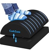 CushZone Foot Rest for Under Desk at Work Adjustable Foam for Office, Home, Work, Gaming, Compute...