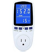 Upgraded Watt Power Meter Plug Home Electrical Usage Monitor Consumption, Energy Voltage Amps Kil...