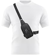 Peicees Small Sling Bag for Men, Tactical Inspired Waterproof Utility EDC Mini Crossbody Chest Ba...