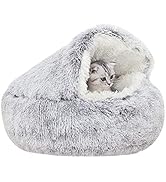 YUDANSI Cat Bed Hooded for Indoor Cats, Dog Bed with Large Covered Hood for Small Dogs Cats Puppy...