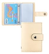 GAUENEEN Leather Business Card Holder, 26 Card Slots, RFID Blocking Secure Professional Card Orga...