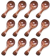 HANSGO Small Wooden Spoon, 10PCS 3 inches Ice Cream Salt Spoon Honey Coffee Tea Sugar Salt Jam Mu...