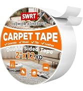 SWRT Double Sided Carpet Tape, 2 in x 12 Yards Rug Tape for Hardwood Floors | Heavy Duty Anti Sli...