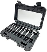 CORTOOL Forstner Bit Set 8Pcs Hex Shank, Wood Drill Bits Set with Multi Sided Shank
