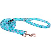 ARING PET Summer Dog Leash, Cute Flamingo Dog Leashes Matching Dog Collars, Cotton Handmade Walki...