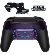 eXtremeRate Back Buttons Attachment for Nintendo Switch Pro Controller, Clear Atomic Purple Back ...