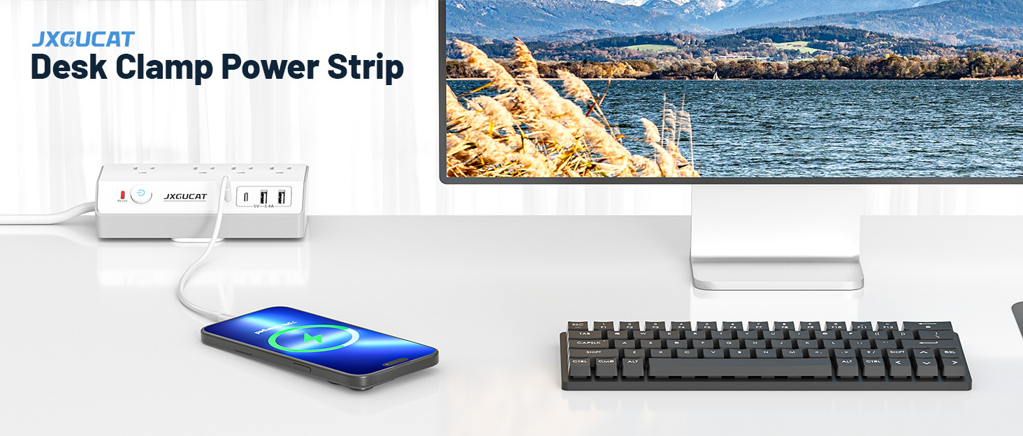 Desk Clamp Power Strip