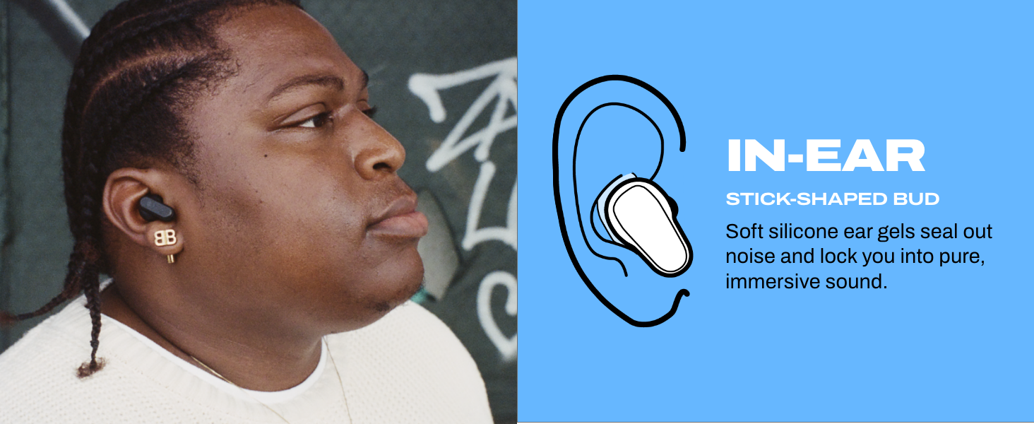 Dime Evo in-ear stick-shaped bud