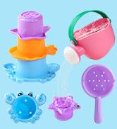 Fajiabao Baby Bath Toys for Kids Ages 1-3 Toddler Bath Toys Mold Free for 2-4 Bathtub Sand Beach ...