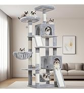 Gitelsnour Cat Tree for Indoor Cats, 71'' (180cm) Multi-Level Cat Tower for Large Adult, Sturdy C...