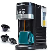 REVOTRA Single Serve Coffee Maker, 6 to 14oz Brew Sizes, Pods & Ground Coffee, Strong Brew Option...