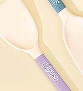 Cosamtec Silicone Mini Spatula Flexible Beveled Turner with Stainless Steel Inner Core and Nylon ...