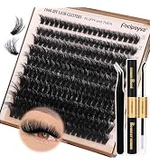 Fluffy Eyelash Extension Kit Volume Lash Clusters Kit 10-18mm Individual Lashes Clusters 100D DIY...