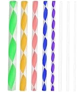 8 Pcs Colorful Acrylic Dowel Rods Cylinder Rods Clear Round Sticks Assorted Size Rods Mandala Dot...
