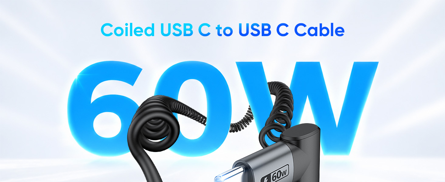 coiled usb c cable