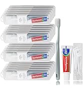 Lilingsty Travel Toothbrushes with Holder, 5 Floss Picks, Individually Packaged, Suitable for Hom...