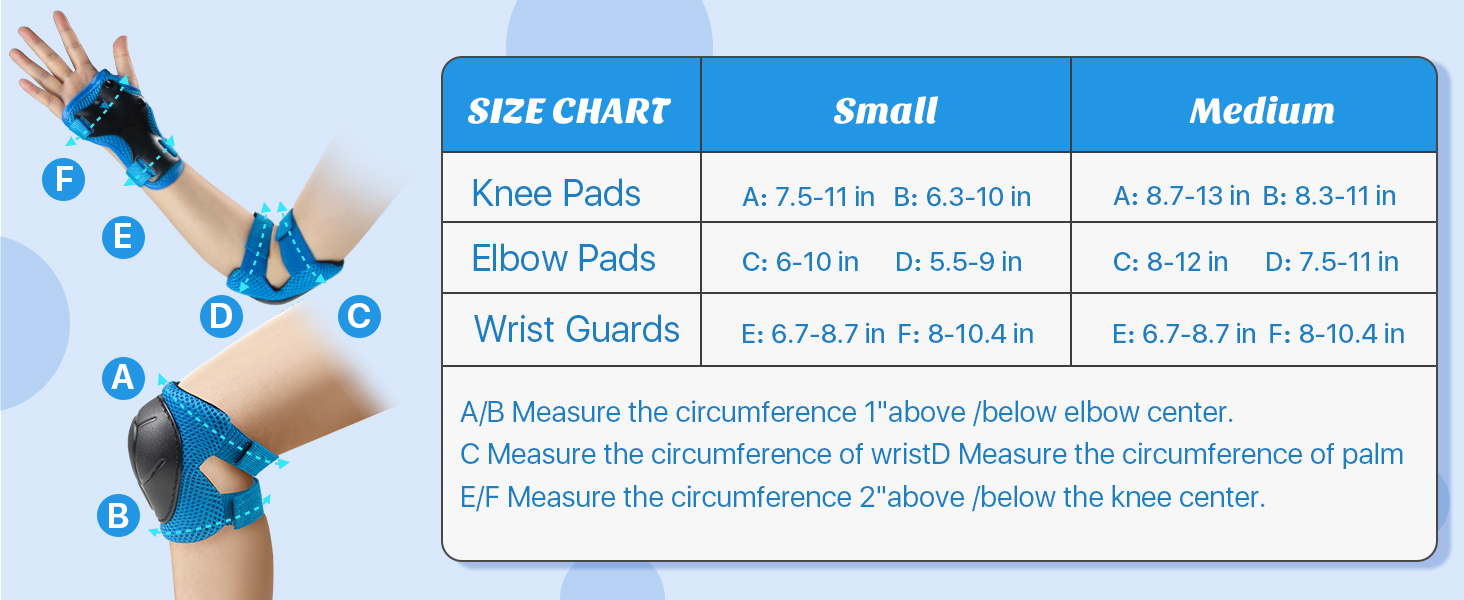 kids knee pads and elbow pads set