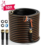 50ft garden hose with sprayer
